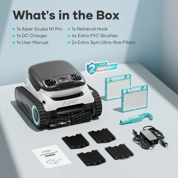 Aiper Scuba N1 Pro Cordless Robotic Pool Cleaner - Image 3