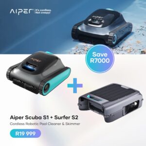 Aiper Scuba S1 and Aiper Surfer S2 Cordless Robotic Bundle Pack