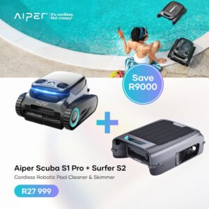 Aiper Scuba S1 Pro and Aiper Surfer S2 Cordless Robotic Bundle Pack