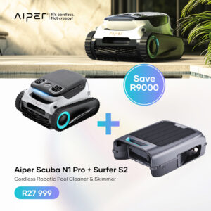 Aiper Scuba N1 Pro and Aiper Surfer S2 Cordless Robotic Bundle Pack
